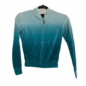 W girl zip up blue ombré jacket medium